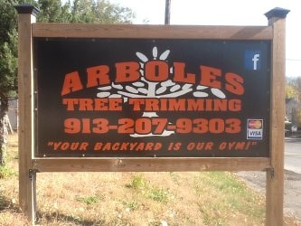 Sign | Arboles Tree Trimming | 360kc